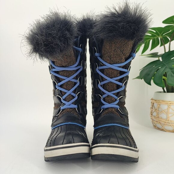 Sorel Women's Tofino II Black Leather Snow Boots NL2034-248 Size 6 - Picture 2 of 8